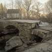 View from SSE showing flood damaged bridge.