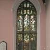 Interior. View of stained glass window