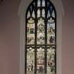 Interior. View of stained glass window