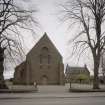 W gable of church and presbytery. View from W