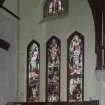 Interior. N transept stained glass windows by Alfred Webster 1913