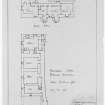 Photographic copy of proposed renovation to basement and second floor.