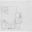 Photographic copy of sketch of floor plan.