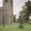 View showing old church tower