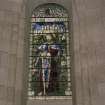 Interior. Detail of stained glass