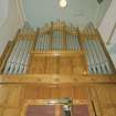Interior. Detail of organ pipes