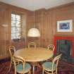 Interior. First floor. Dining room showing fireplace and panelling