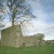 Kinkell, St Michael's Church and burial-ground: external view from WSW.
