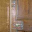 Detail of door furniture in W house E entrance