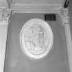 Interior. Conservatory Detail of neo-classical plaster roundel