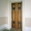 Interior. Ante drawing room Detail of door and parquet flooring