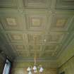 Interior. Dining room View of coffered ceiling