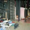 Interior. View of backstage from NNE