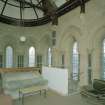 Interior. Former Bishop's Palace view of 'green room' from NNE