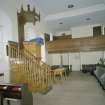 Interior, view from E showing pulpit and E gallery