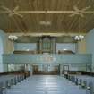 Interior. View of gallery and organ