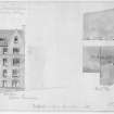 Photographic copy of elevation and plan of proposed houses at Ramsay Lane.