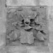Detail of heraldic carved panel