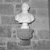 Interior. 2nd. floor, exhibition room, detail of bust of Gladstone