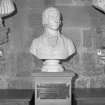 Interior. 2nd. floor, exhibition room, detail of bust of Adam Smith