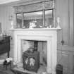 Interior.
Dining room, detail of fireplace.