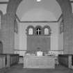 Interior, view of Chancel showing communion table and choir stalls