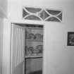 Interior, detail of fanlight of lower ground floor china cupboard