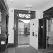 Interior, detail of front door with c.1910 brass name plate