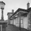 Detail.  Road level ticket office from N.