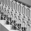 Interior. Ground floor Detail of staircase metal balustrade