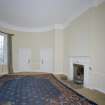 Interior. Ground floor View of dining room from SE showing bowed ends