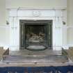 Interior. Ground floor detail of dining room fireplaceInterior. Ground floor Detail of dining room classical marble fireplace from Kirkcudbrightshire installed by Whytock and Reid mid 20th century