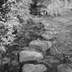 Detail of N garden 'middle pool' stepping stones