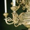 Interior. Meeting room, detail of candleabra