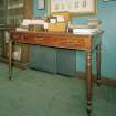 Interior. Library, view of writing desk