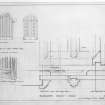 Photographic copy of details of doorway in West tower wall.