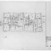 Mylnes Court, Edinburgh University Hall of Residence.
Photographic copy of plan of level 8 including details of furniture and suspended ceiling layout.