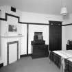 Interior. View of first floor bedroom in Eastt House above the parlour