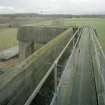 View from N at upper level of end of aqueduct above pump house