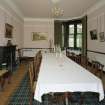 Interior. View of dining room from West