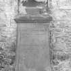 Detail of Liston family tombstone
