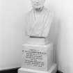 Interior, detail of marble bust of Rev A Davidson