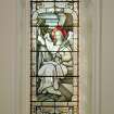 Interior, detail of stained glass; J Ballantine and Son 1884