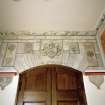 Interior. Anteroom. Detail of frieze above doorway with inscription "SERO SED SERIO"