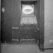 Interior, Third floor Southeast room detail of writing desk, lid closed