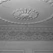 Interior detail of West tower staircase plaster ceiling