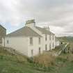 View of houses at N end of coastguard station from W