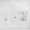 Photographic copy of drawing showing upper floor plans.
Record drawing prepared for Alistair C W Forsyth of Ethie.