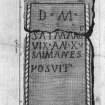 Plate IX from 'Stones from the Roman Walls'
Insc. 'Ex Dono Thomae Calder de Shirva, Mercatoris Glasgvensis'