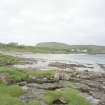 Muck, New House and Gallanach. Bungalow and farmstead. View from NE.